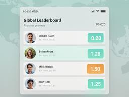 Global leaderboard with avatars and scores